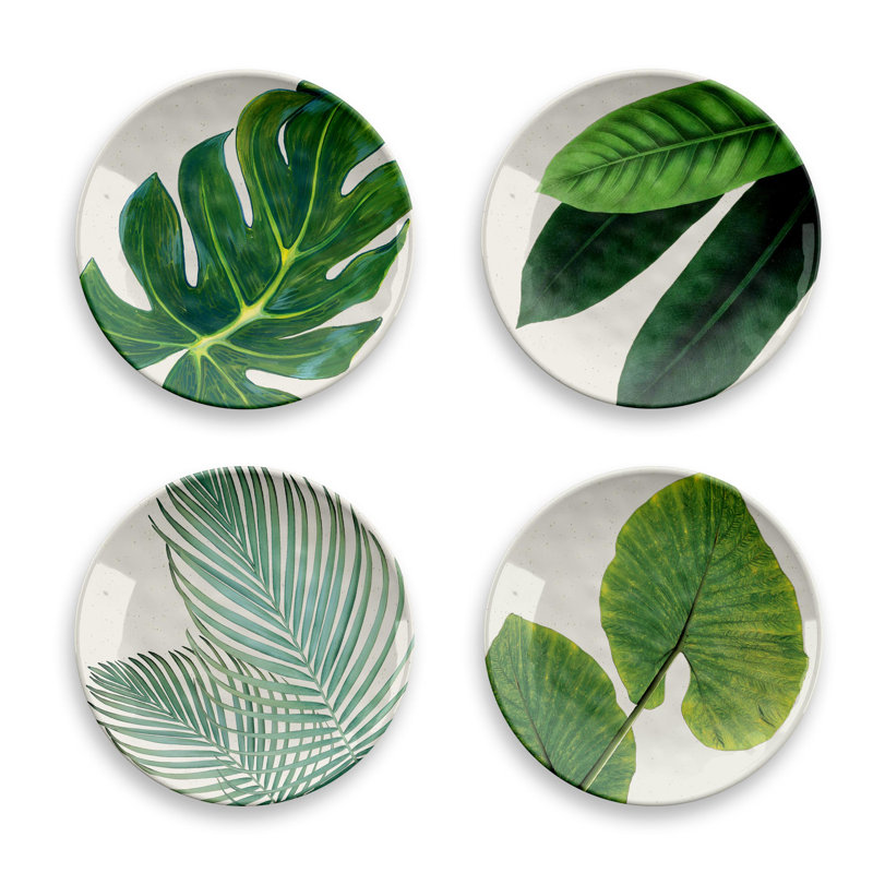 Tar Hong Amazon Floral Melamine Salad Plate Set & Reviews Wayfair.co.uk